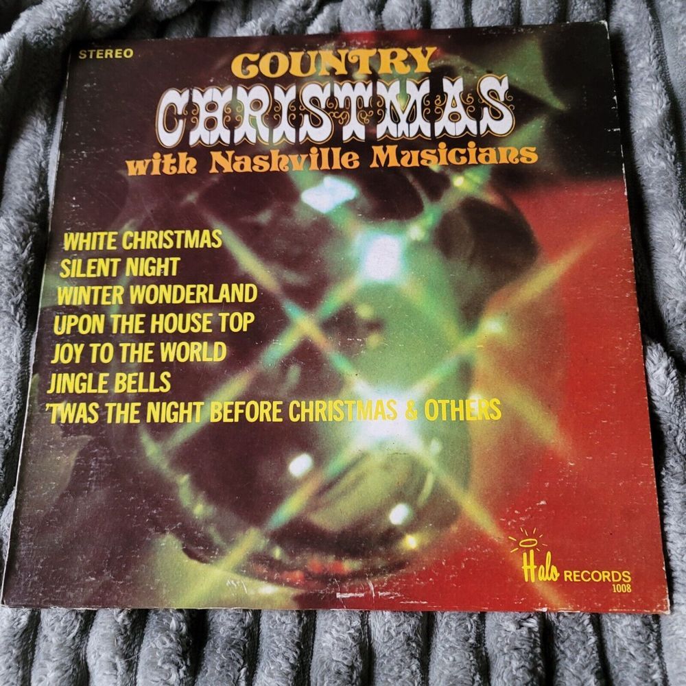 Country Christmas With Nashville‎ Musicians Stereo Vinyl Record Halo Records